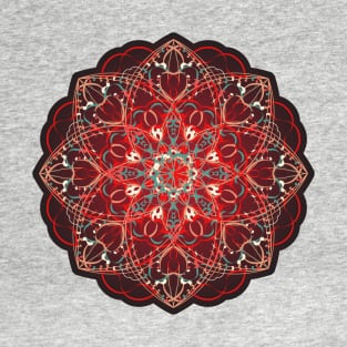 Mandala Arts Rose Retro T-Shirt